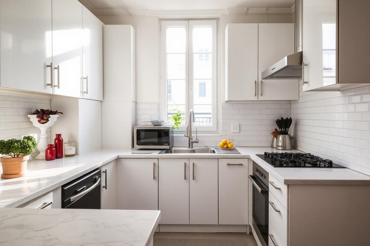 Cuisine équipée d'un appartement à louer